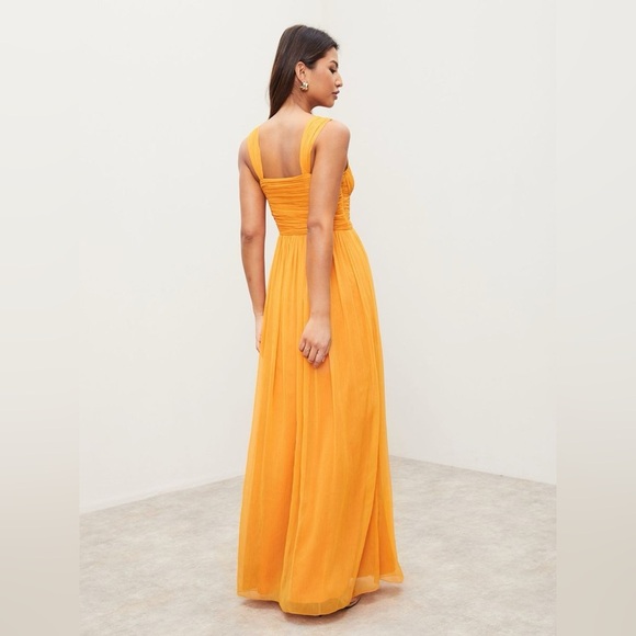 Lipsy Orange Empire Line Maxi Event Dress NWT - Picture 2 of 16